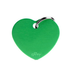 Chapa identificativa corazon verde